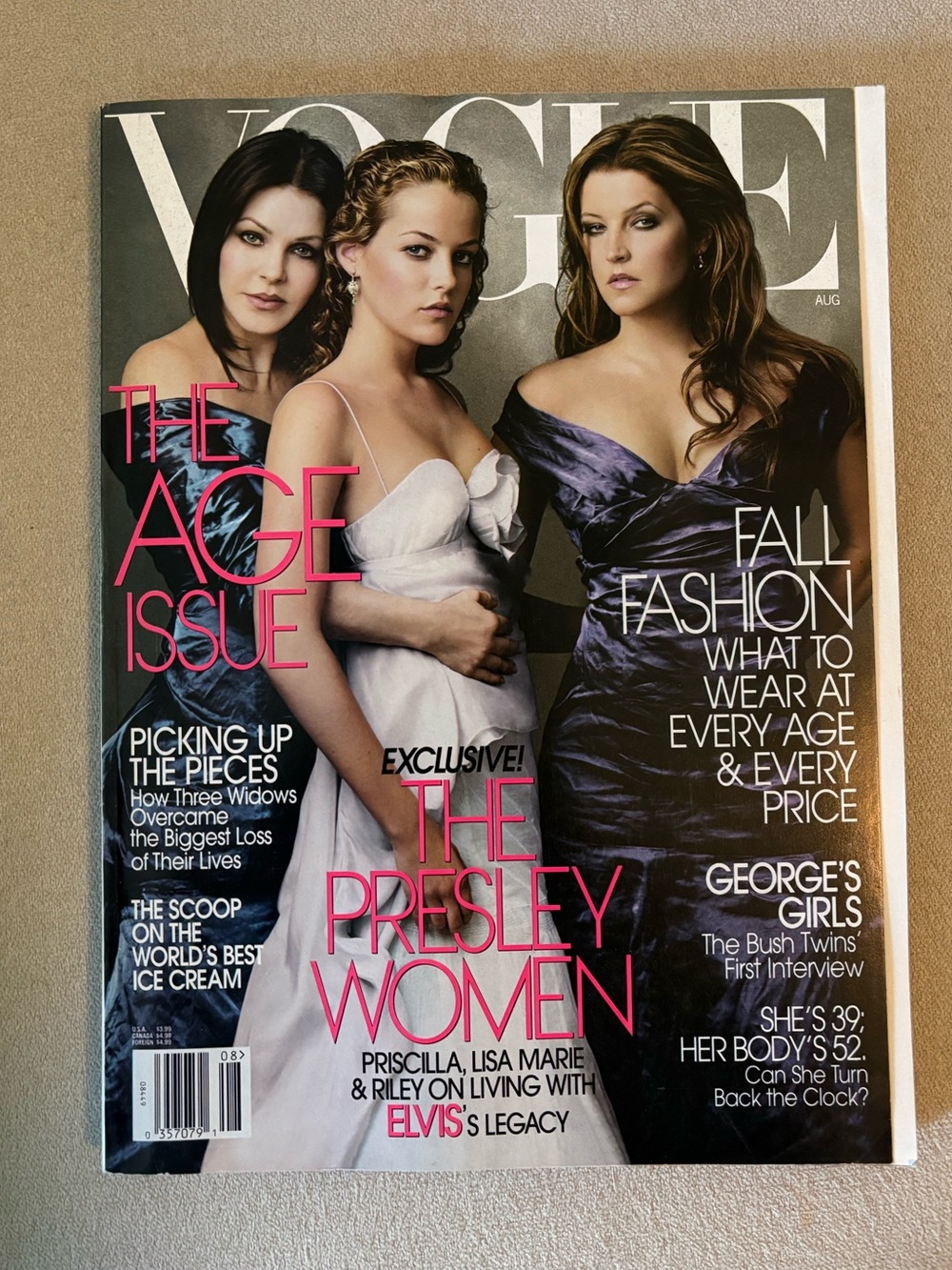 Vogue Magazine featuring Priscilla Presley, Lisa Marie Presley, and Riley Keoug